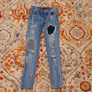 Size 0 Highway Grunge Skinny Jeans